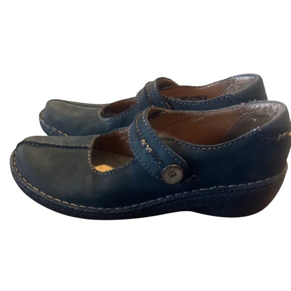 Clarks Artisan Black Leather Mary Jane Shoes 9N - Picture 4 of 7